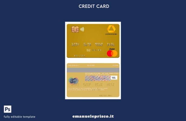 modello mastercard Germania Commerz Bank in stile verificato